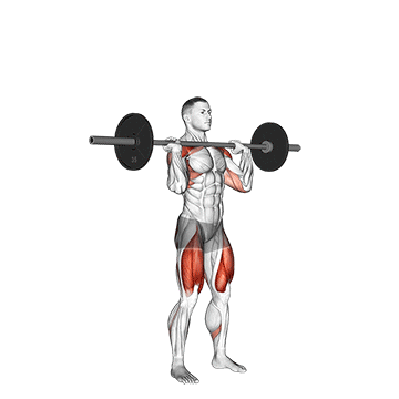 Barbell Squat to Shoulder Press/پرس سرشانه با هالتر (هالتراستر)