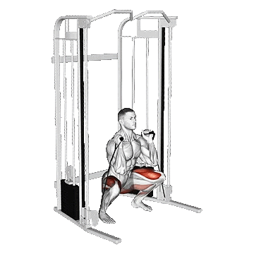 Cable Front Squat/اسکات از جلو سیمکش