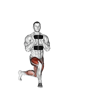 Dumbbell Goblet Curtsey Lunge/لانگز مورب گابلت