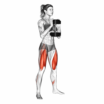 Dumbbell Goblet Squat/گابلت اسکوات دمبل پا باز
