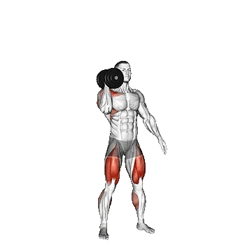 Dumbbell One Arm Thruster/تراستر دمبل تک دست