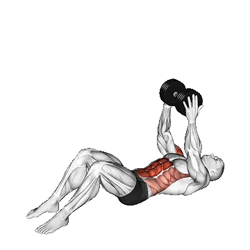 Dumbbell Overhead Sit Up/دراز نشست دمبل بالای سر