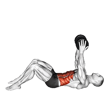 Dumbbell Straight Arm Twisting Sit Up/دراز نشست چرخشی با دمبل