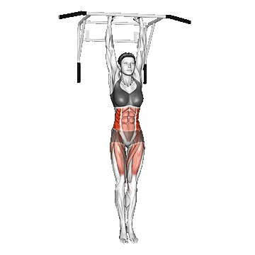 Hanging Oblique Knee Raise/بالا بردن زانو به صورت مورب در حالت آویزان