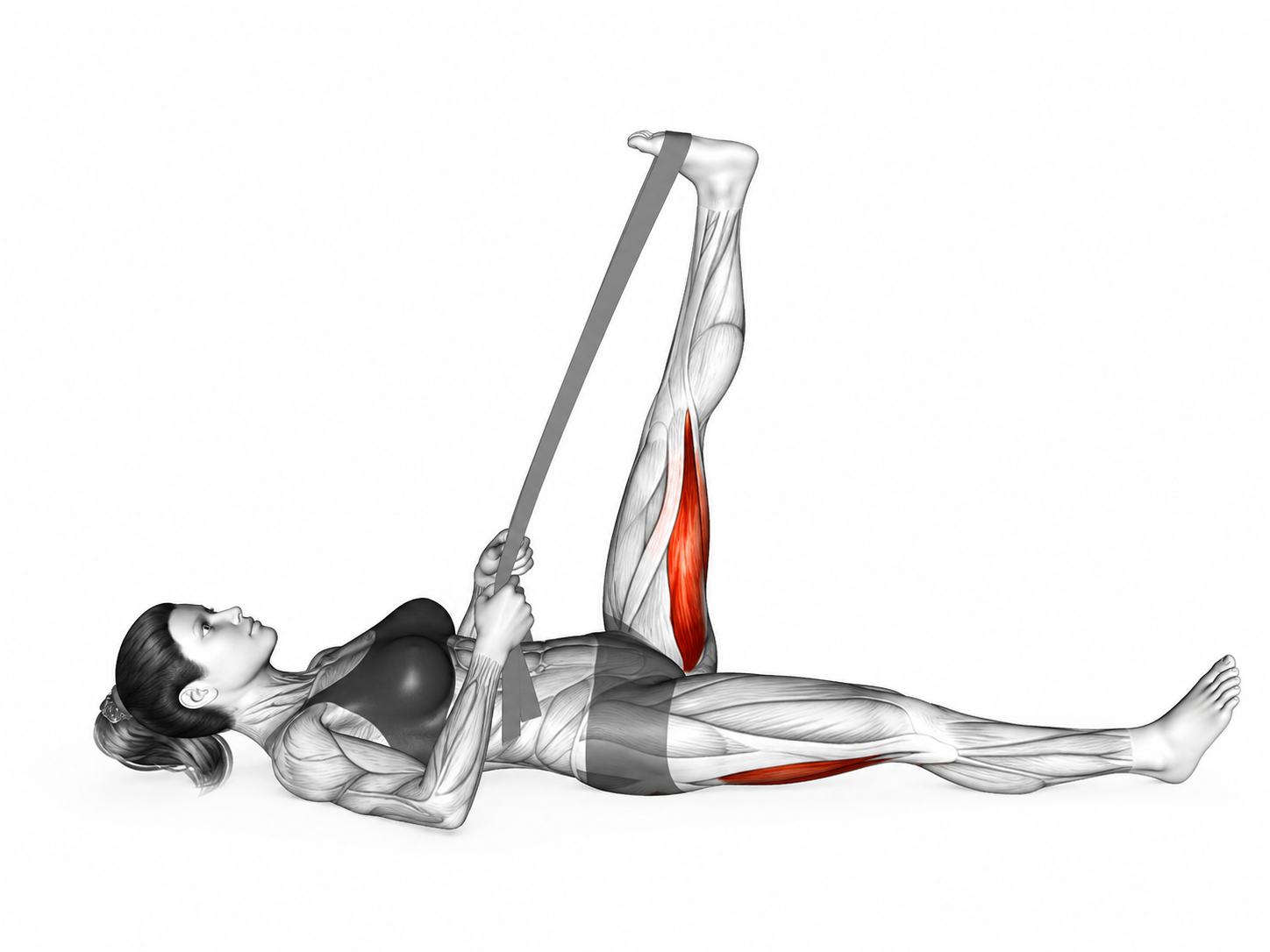 کشش همسترینگ با بند یوگا / Hamstring Stretch with Yoga Strap